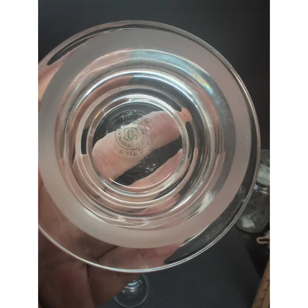 Williams Sonoma clear glass Butter Pat Dish Cloche Lid
